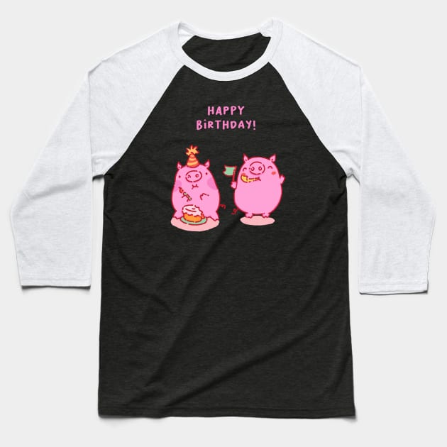 Happy birthday with friends Baseball T-Shirt by Tinyarts